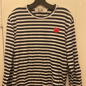 Comme Play Navy Long Sleeve Tee